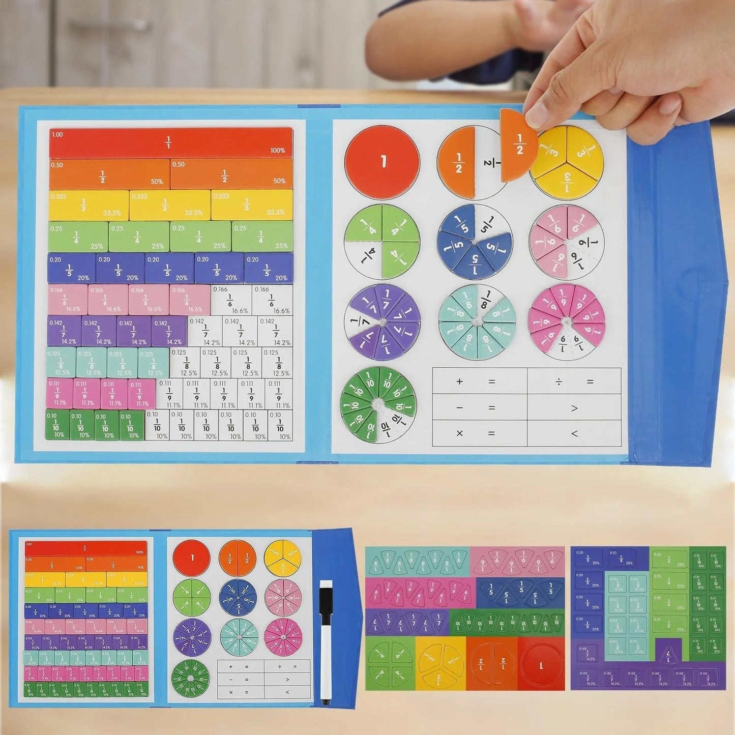 Last day 50% off kids Magnet Montessori Fraction Puzzle