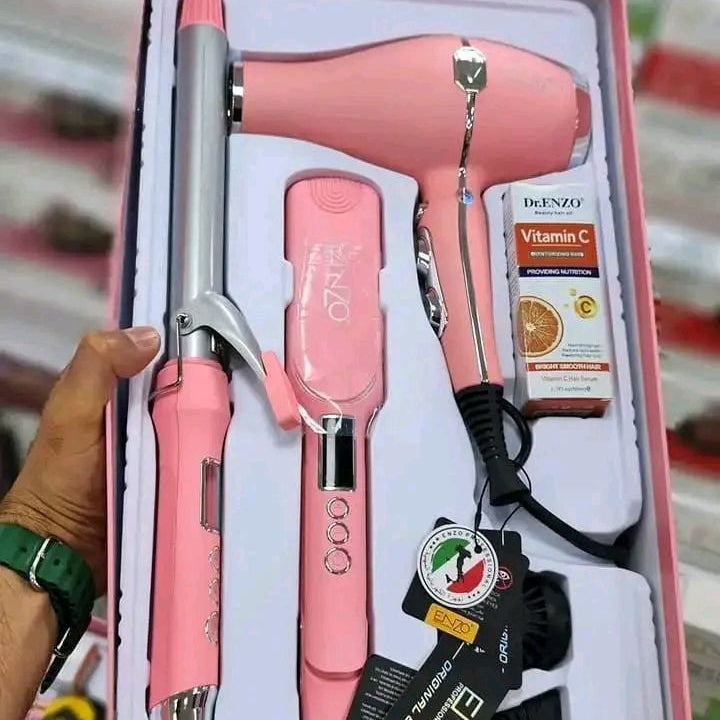 طقم تصفيف الشعر الاحترافي Enzo Supercare Pro – نتائج صالون في المنزل