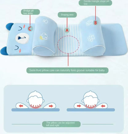 Baby Shapping Head Pillow + Feeding Spoon (FREE Baby Pacifier)